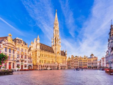 The Grand Place of Brussels (Market square surrounded by guild halls) in Belgium
